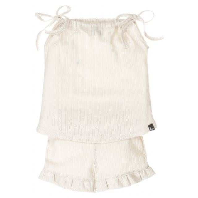 2 pieces set pointelle (strepen) sand