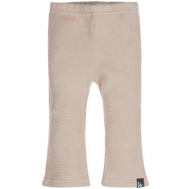 Flared pants wafel (donker beige)