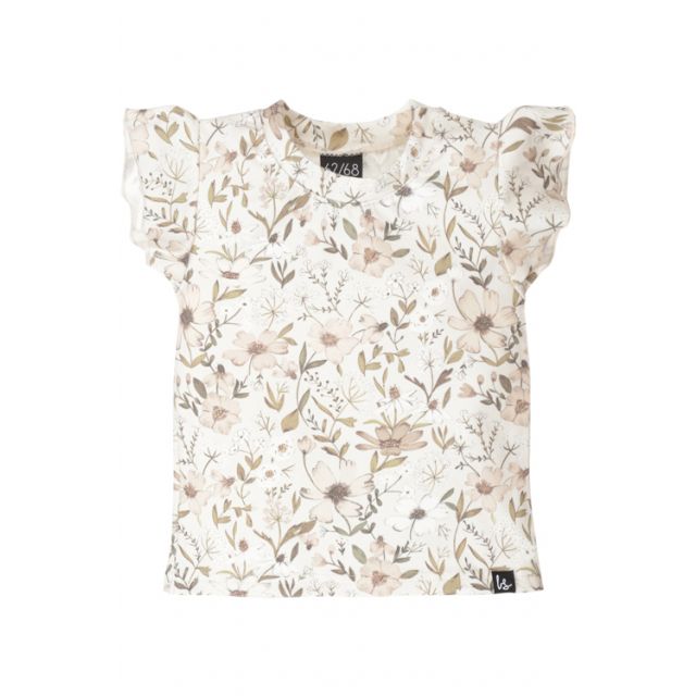 Ruffle sleeves t-shirt vintage bloom