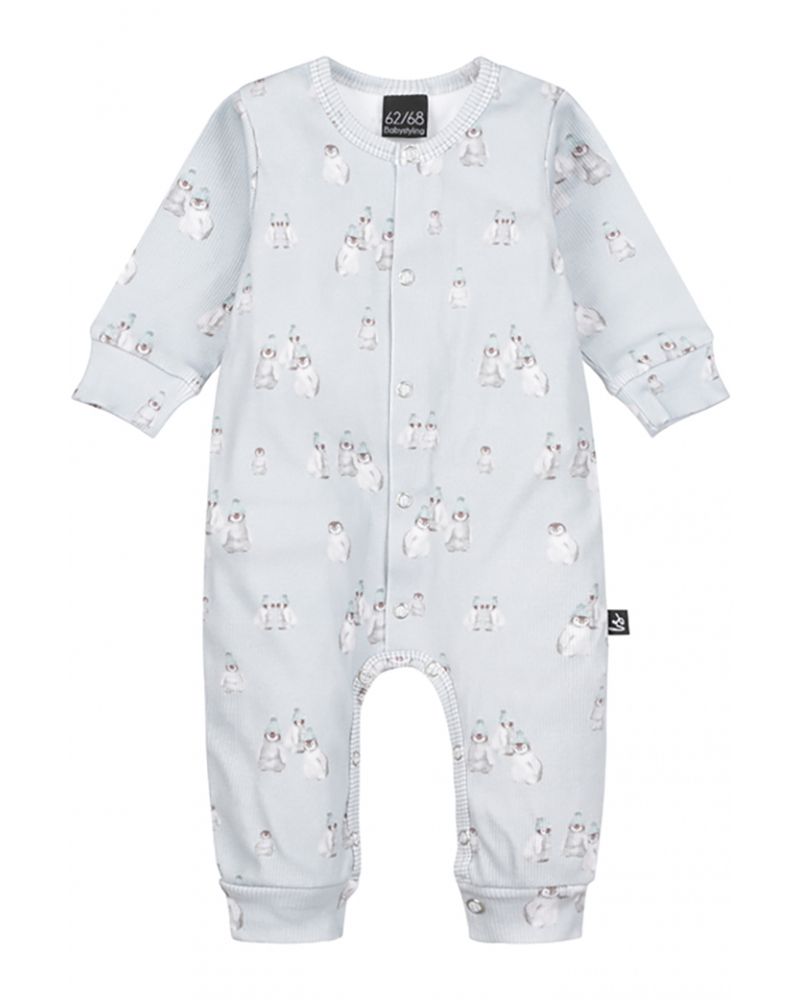 Pinguins in winter rib blue