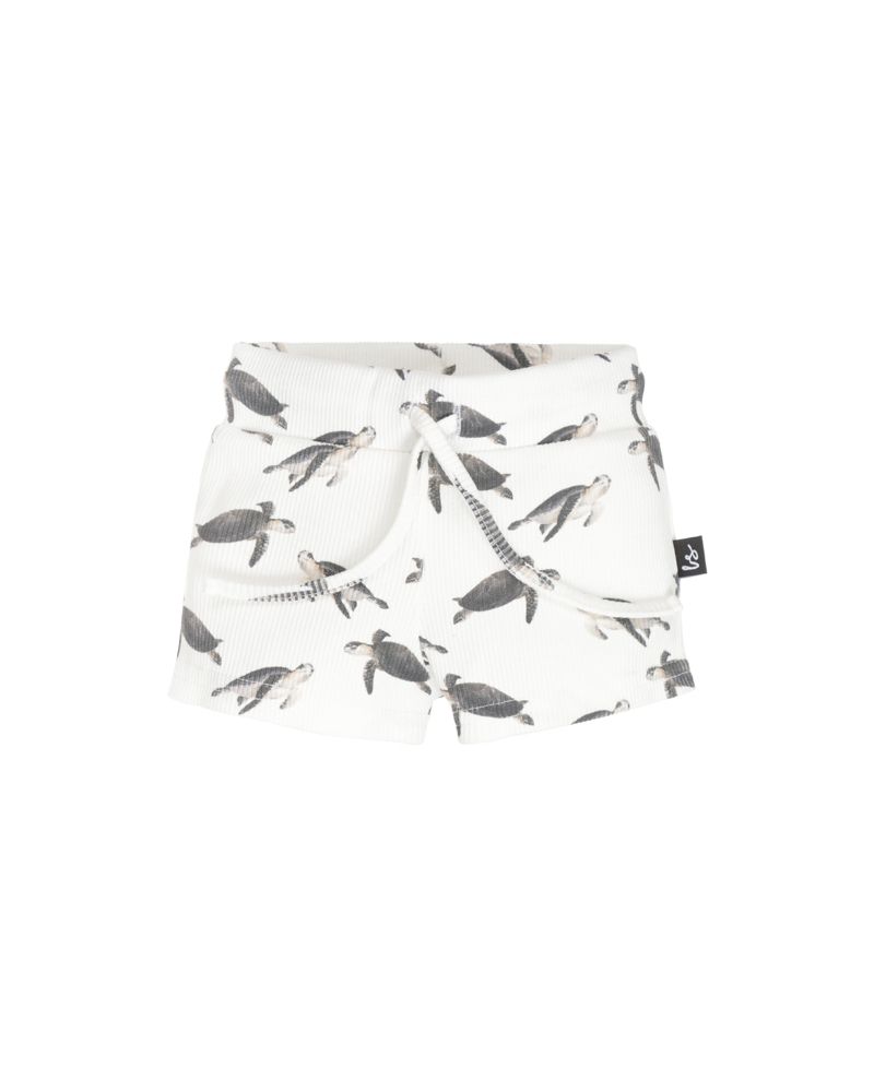 Rib jersey short little turtles