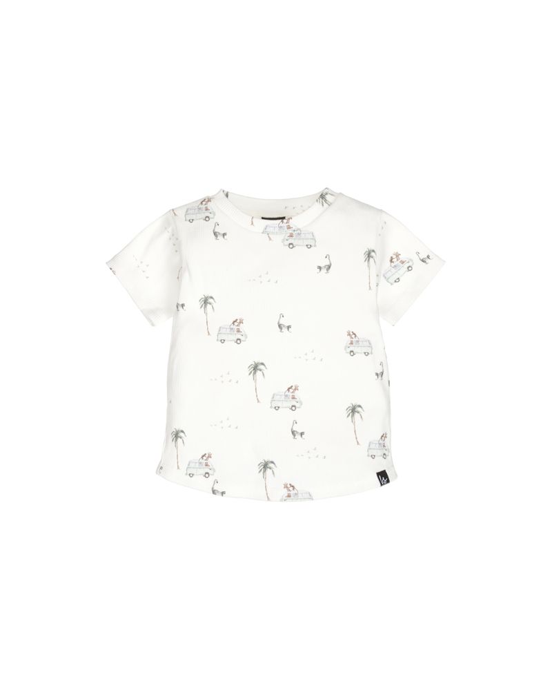 Rib jersey t-shirt jungle bus