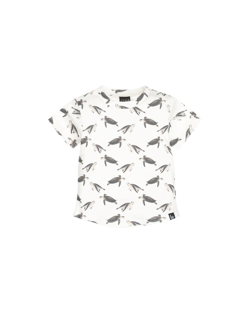 Rib jersey t-shirt little turtles