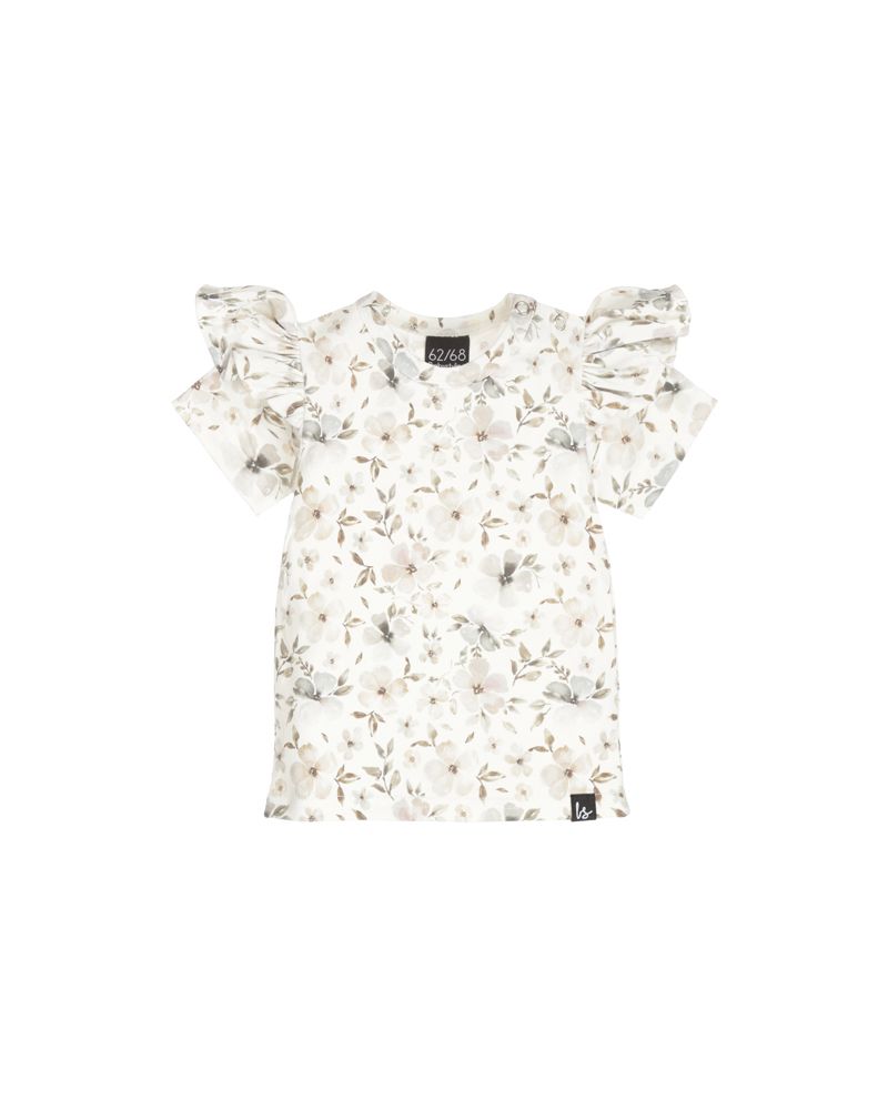 Ruffle t-shirt soft flowers