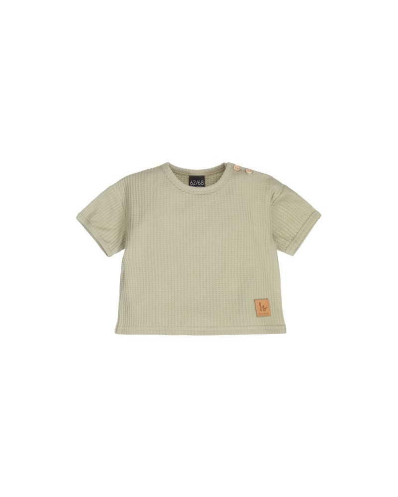 Soft wafel t-shirt dark green