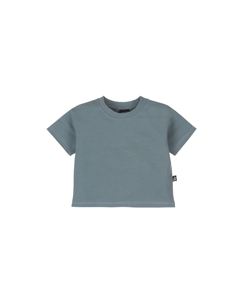 T-shirt staalblauw