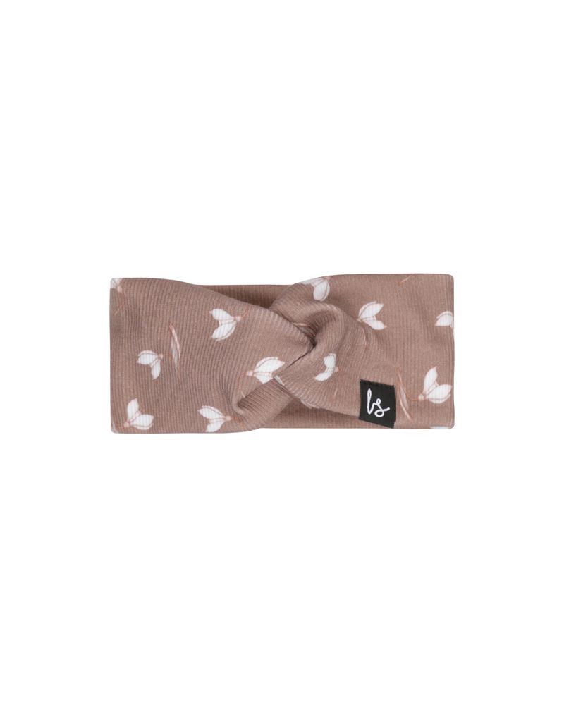 Twist haarbandje snowdrops mocha