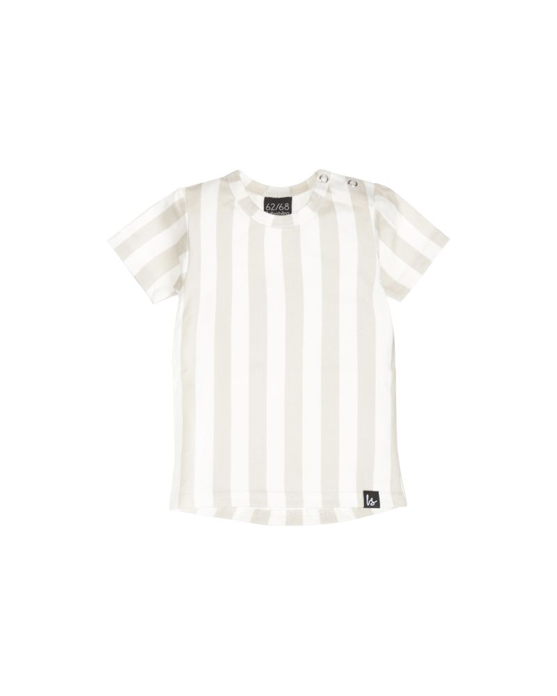 Vertical t-shirt stripes sand