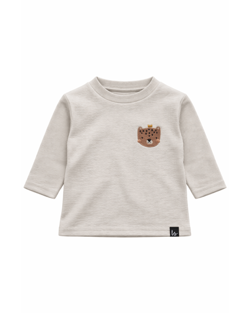 Longsleeve baby cheeta (borduursel) sand