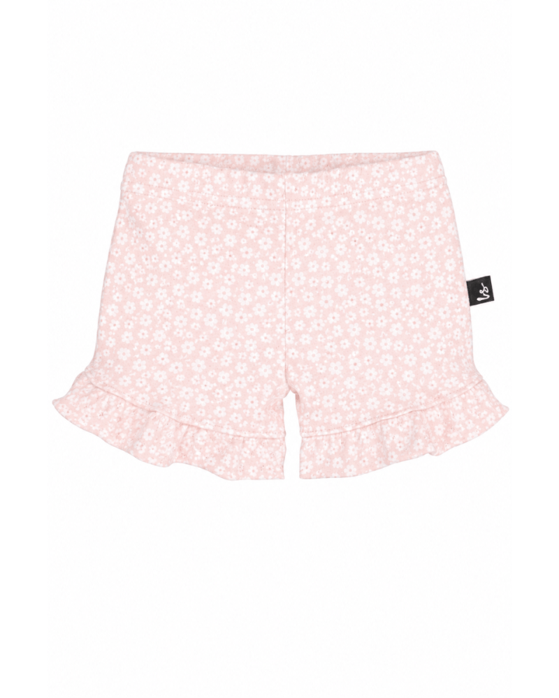 Ruffle short ditsy blossom roze