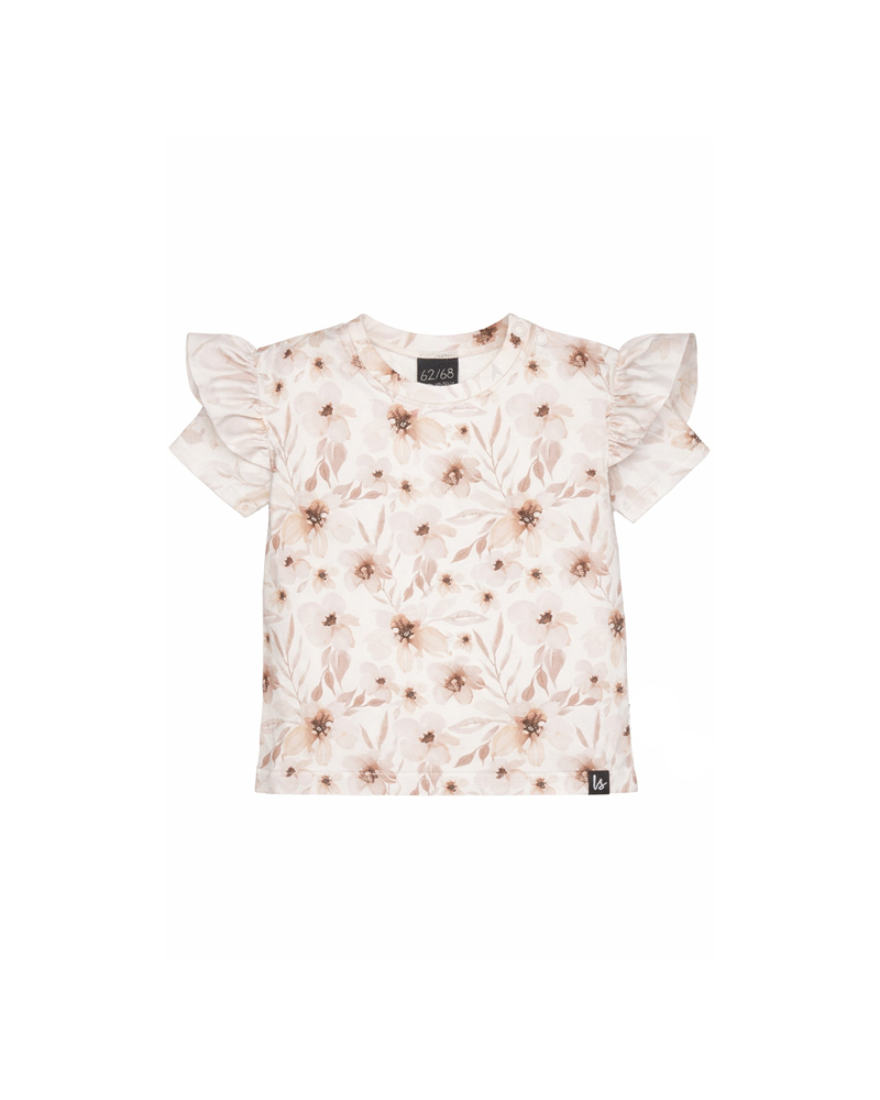 Ruffle t-shirt elle cream