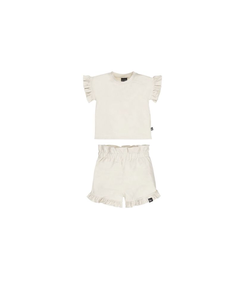 Outfit ruffle summer set irregular champagne
