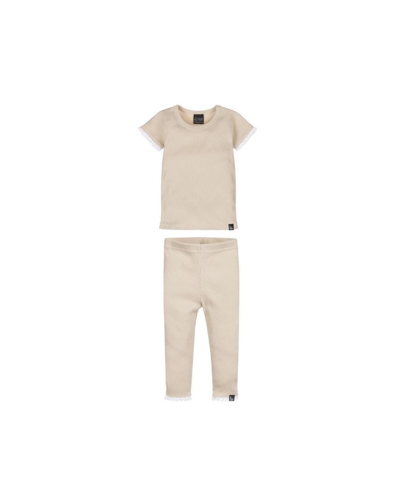 Outfit set lace rib
