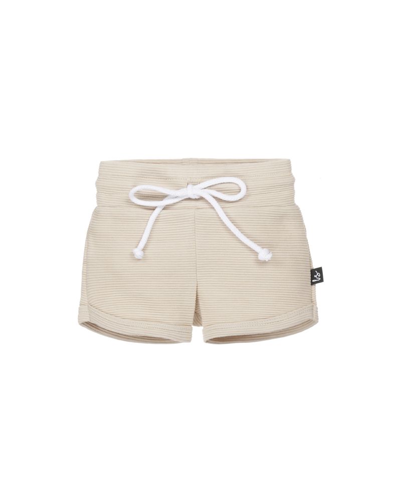 Rib kort broekje (sand)