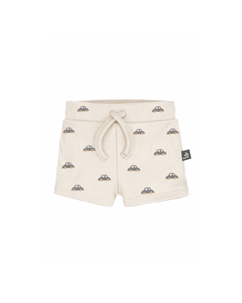 Rib jersey short mini auto's (off white)