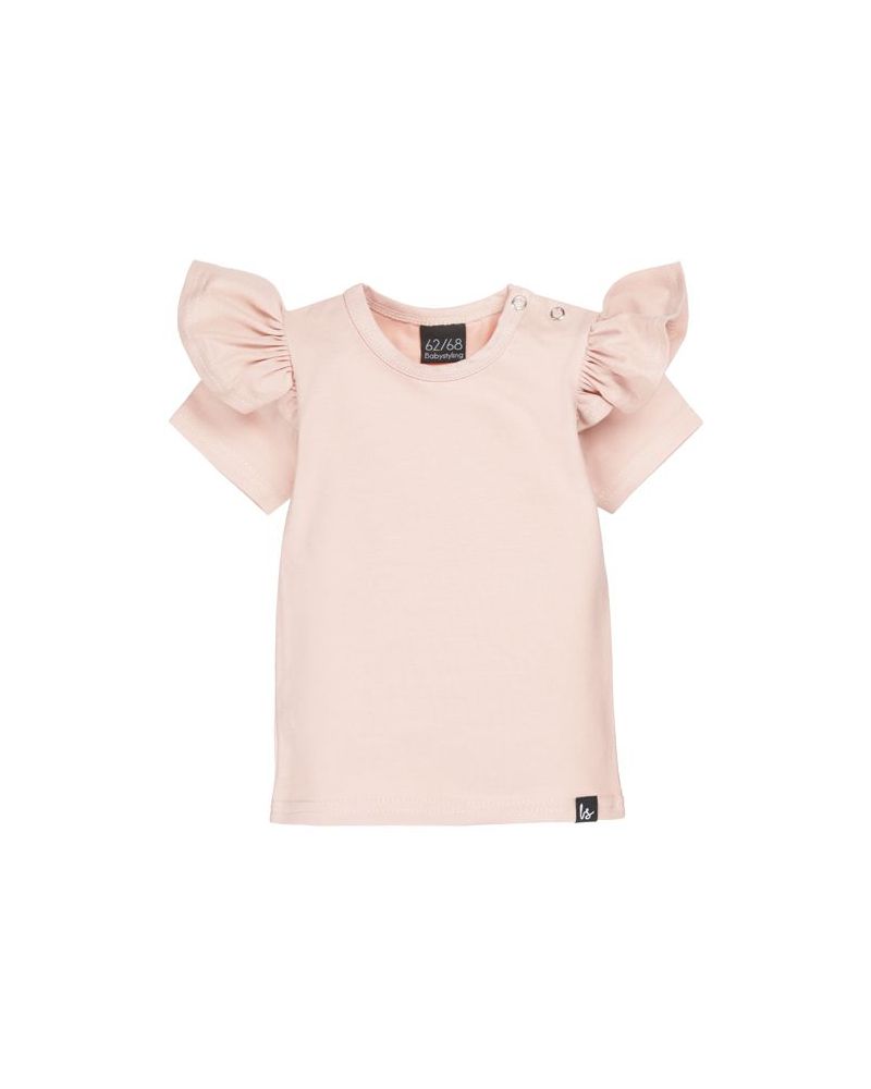 Ruffle t-shirt rose