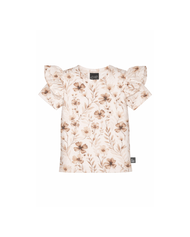 Ruffle t-shirt dream sepia