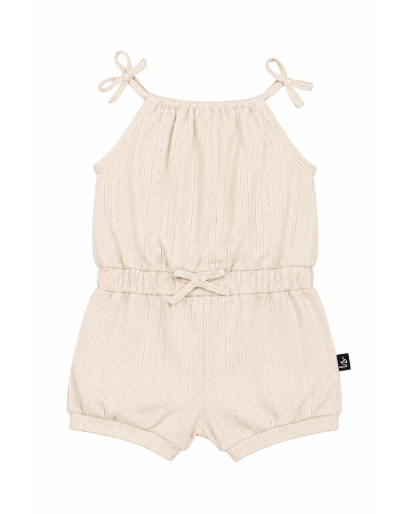 Summer onesie pointelle sand